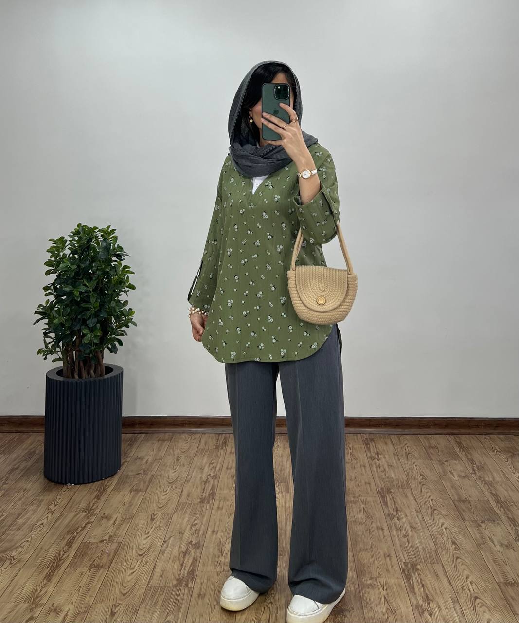 تونیک-مانتویی-گلدار-یقه-دار-1