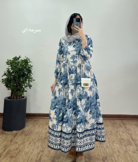پیراهن بلند طرحدار نخل 1