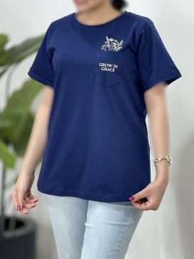 تیشرت زنانه گلدوزی گریس