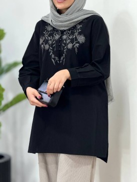 مانتو لینن گلدوزی هدیه