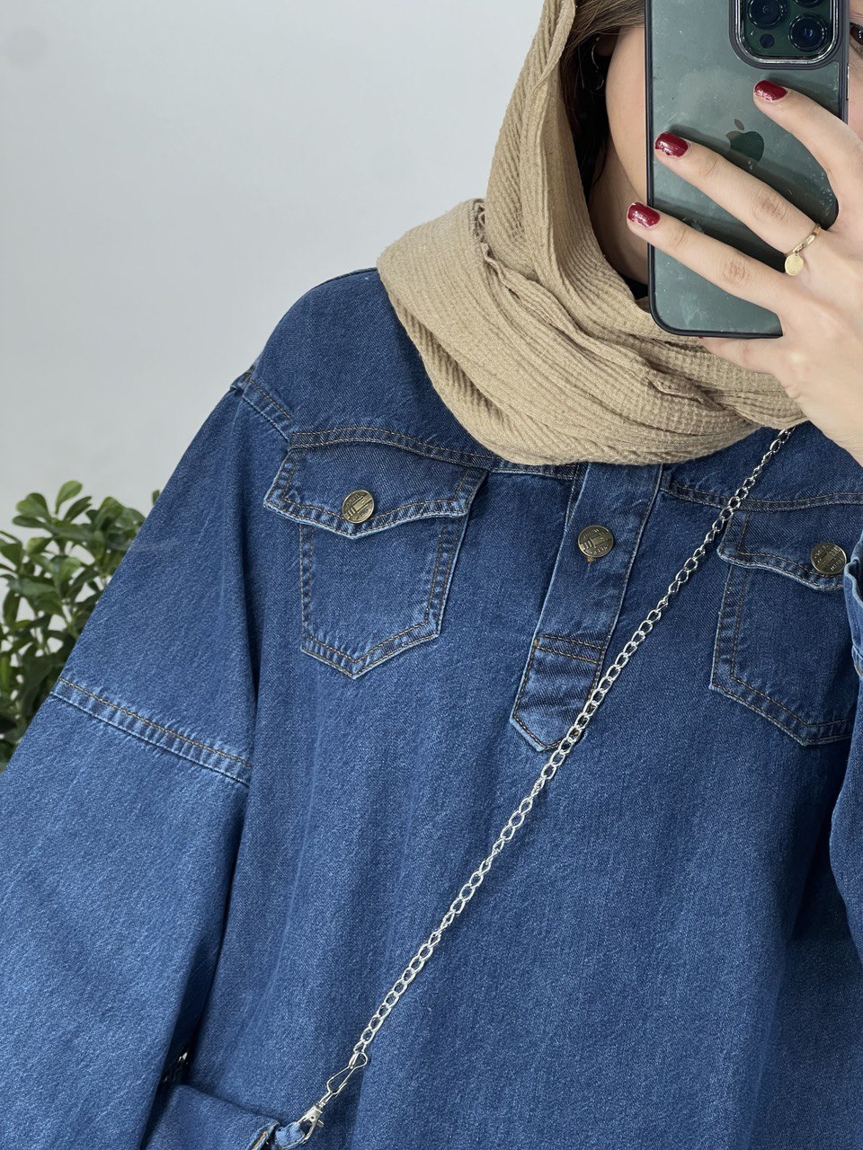 مانتو-جین-بلند-به-همراه-کیف-1-با-ارسال-رایگان