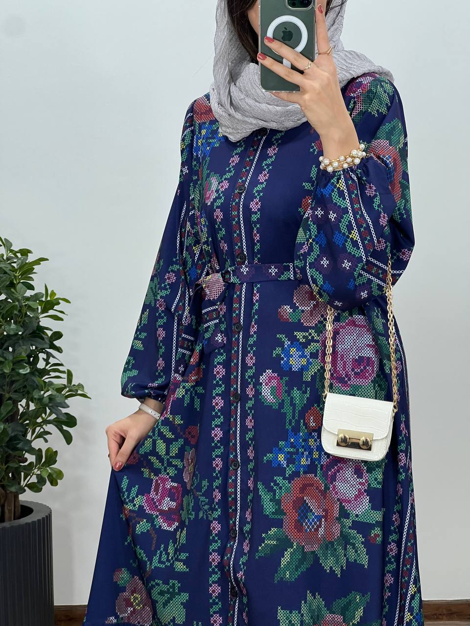 پیراهن-بلند-دکمه-دار-شرمیلا-1