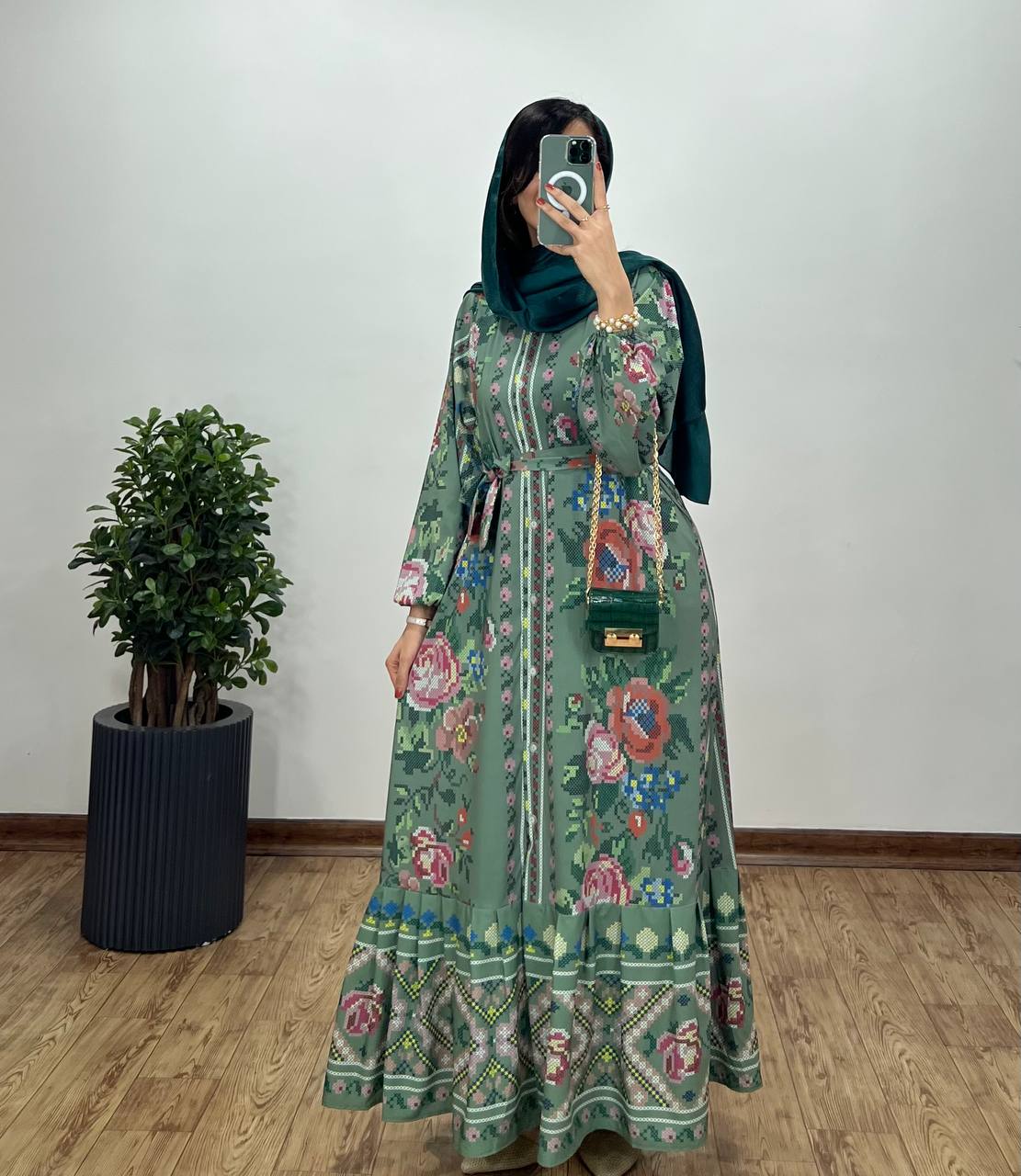 پیراهن-بلند-دکمه-دار-شرمیلا-1