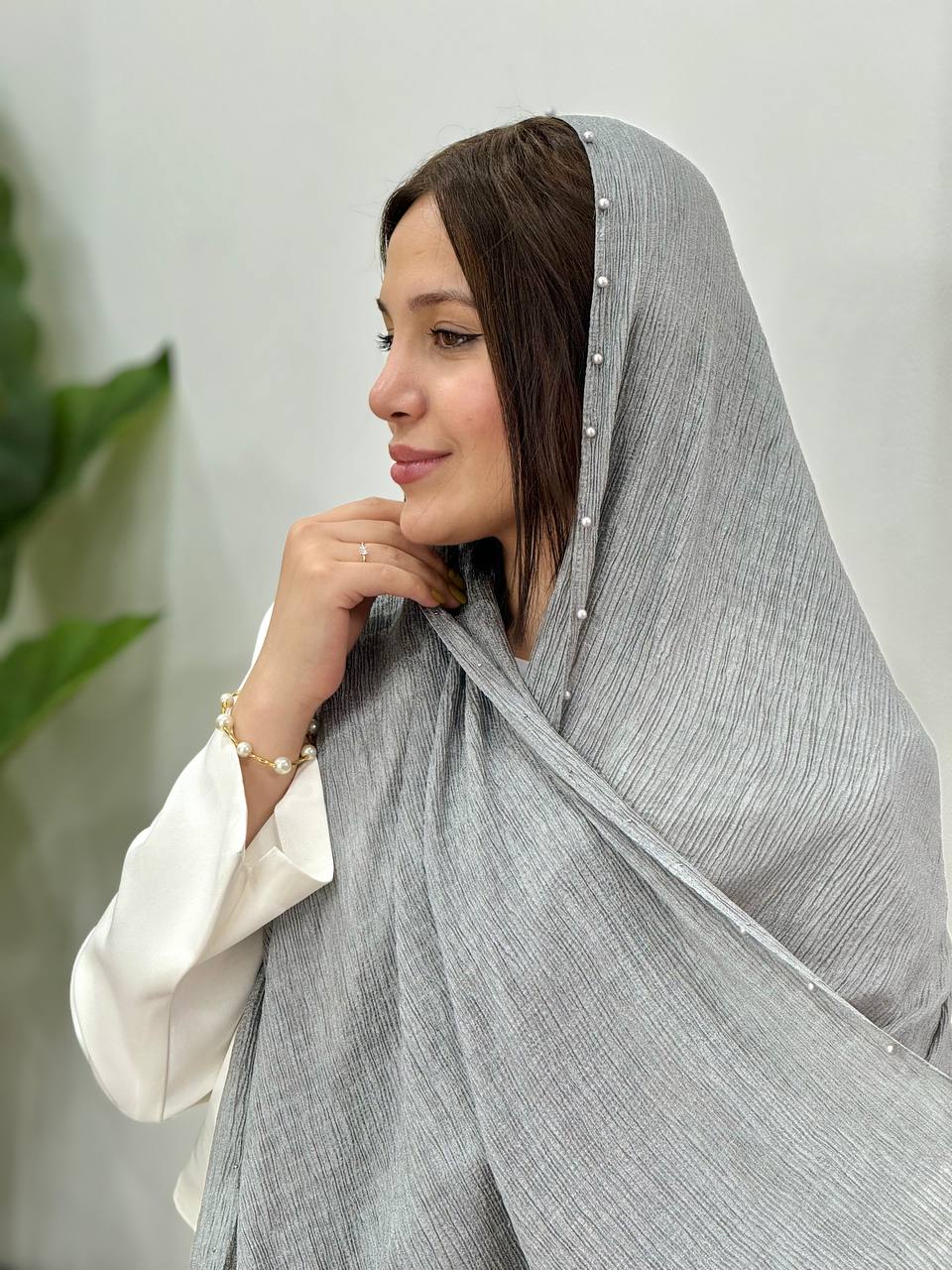 شال-پلیسه-مروارید