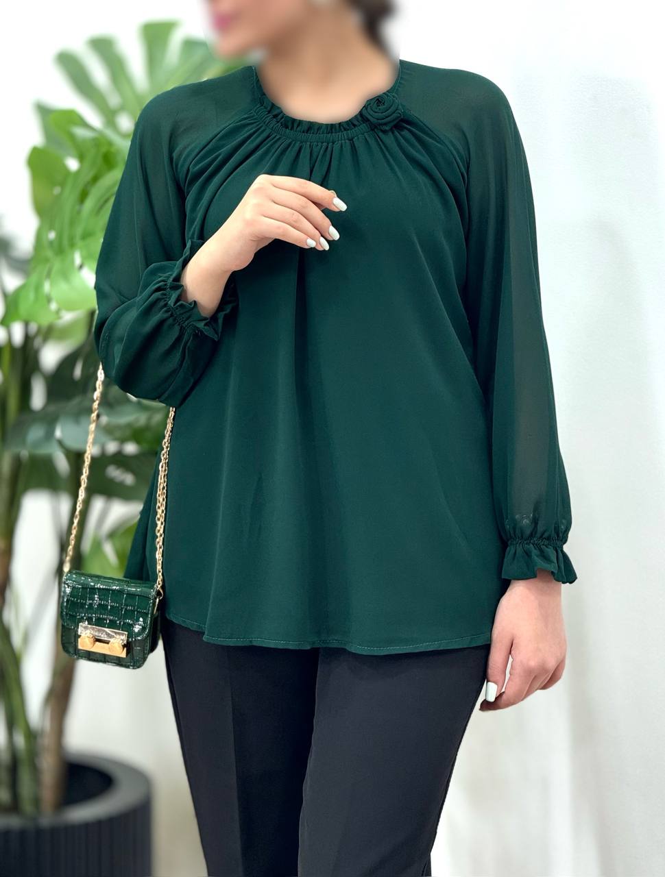 شومیز-حریر-مجلسی-گل-رز