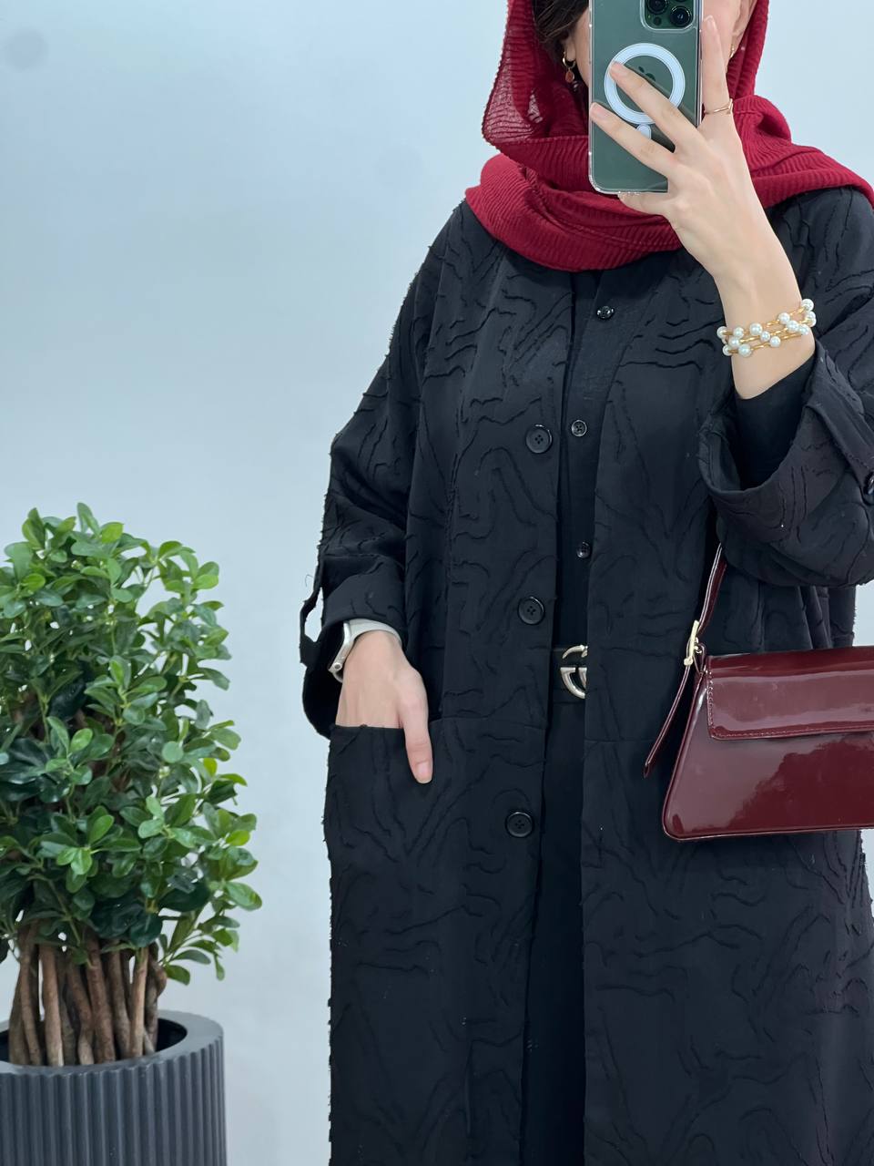 مانتو-بلند-جلو-دکمه-ژاکلین