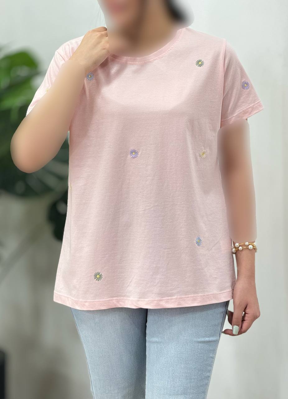 تیشرت-زنانه-گل-بابونه-1(کد-3131)