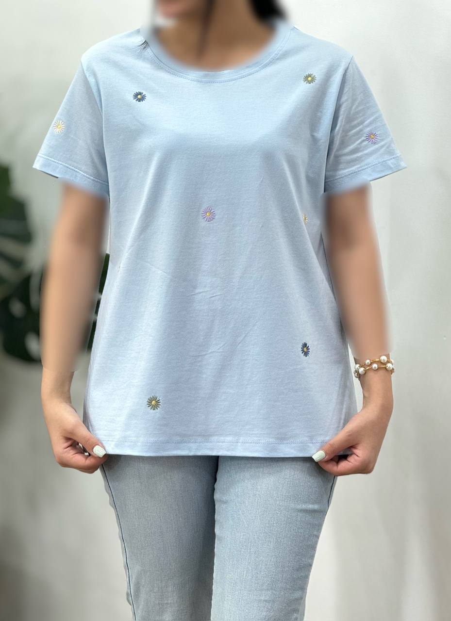 تیشرت-زنانه-گل-بابونه-1(کد-3131)