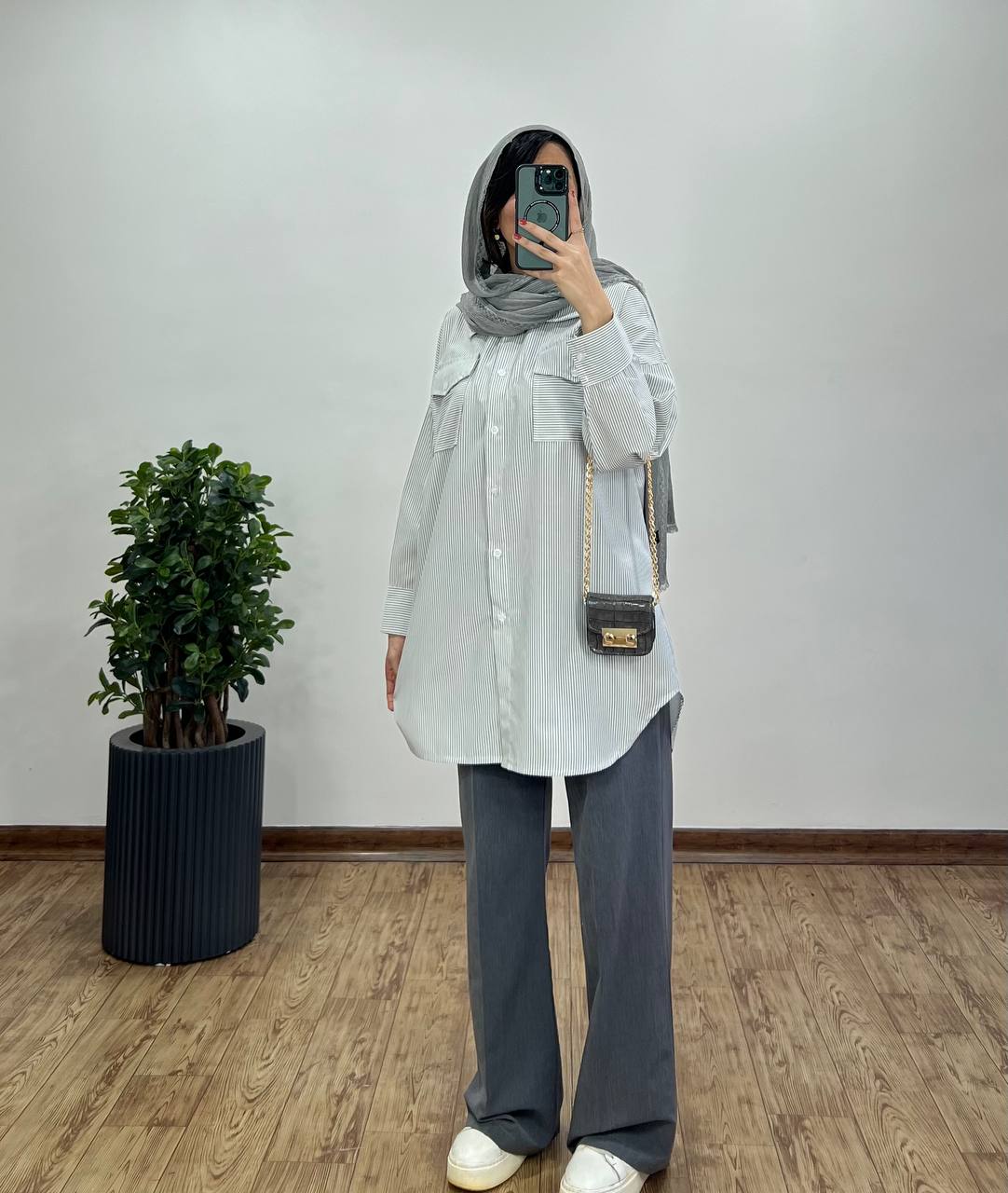 مانتو-جلو-دکمه-راه-راه-آسلی