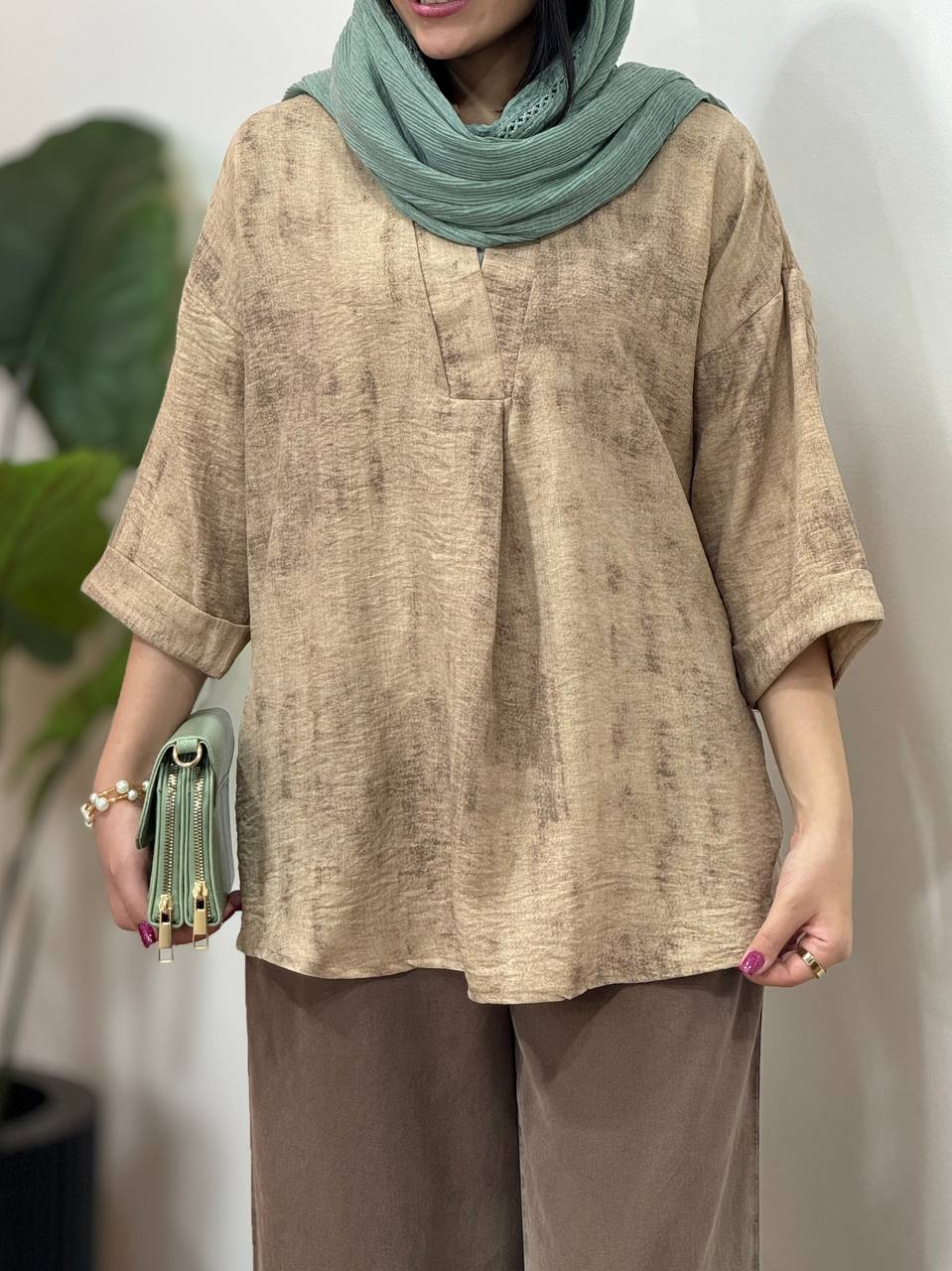 تونیک-مانتویی-دکمه-مخفی-نورسا